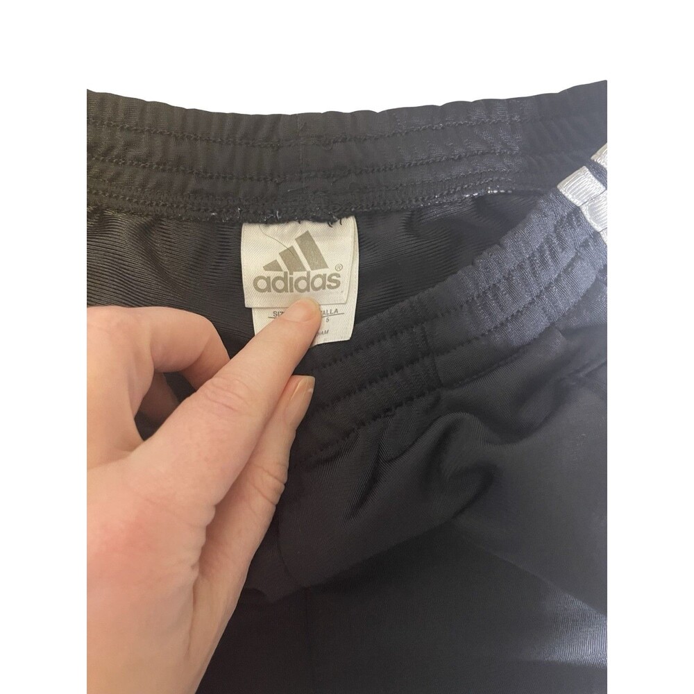 Adidas Kids Track Pants Size 5 Boys Classic Black and White 3 stripes - Picture 4 of 10